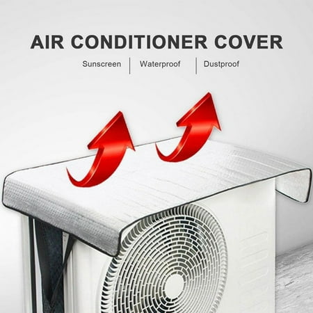 

Air Conditioner Cover Mini Split Air Conditioner Outdoor Aluminum Foil Cover Outdoor Air Conditioner Protective Cover Air Conditioner Unit Cover