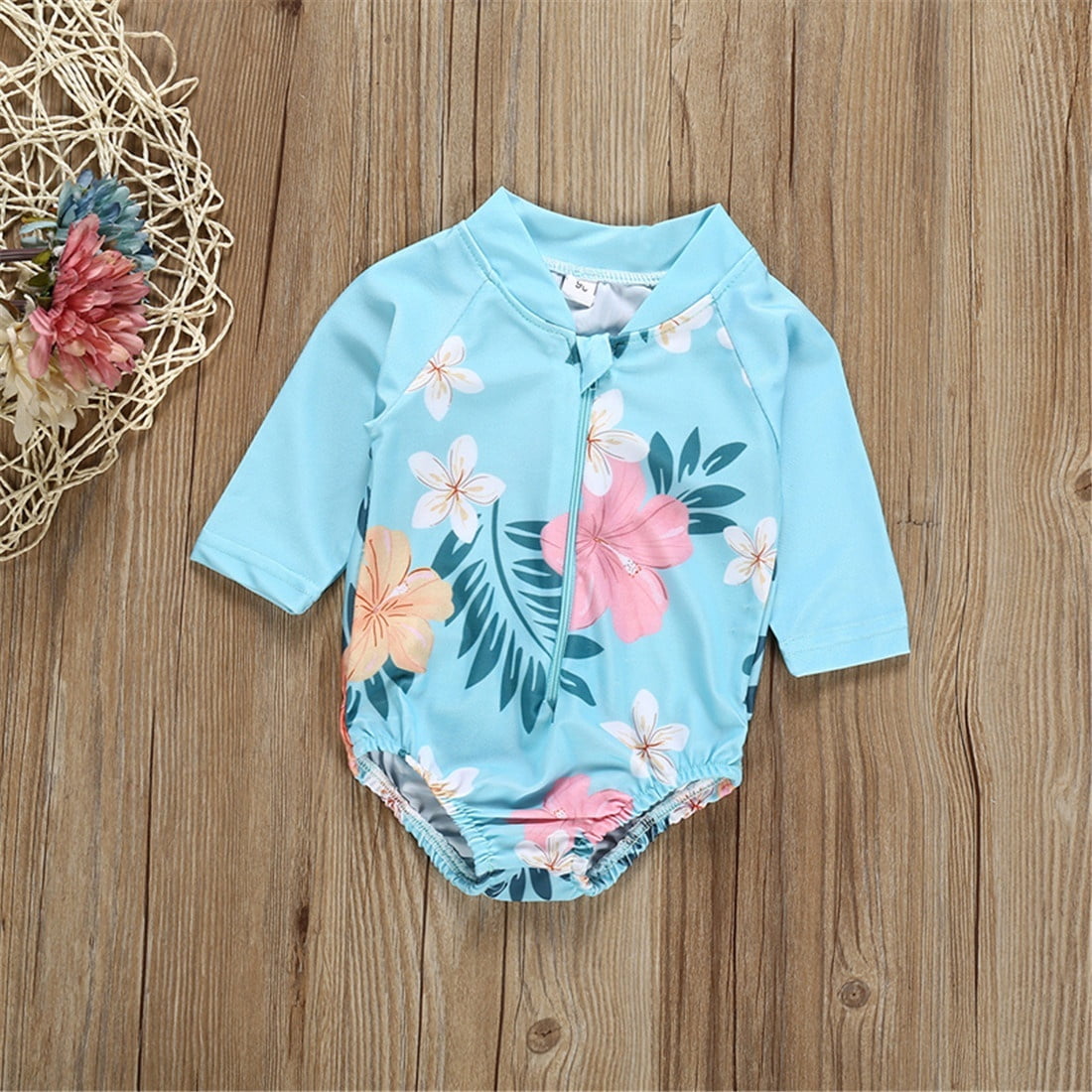 baby girl long sleeve swimsuit