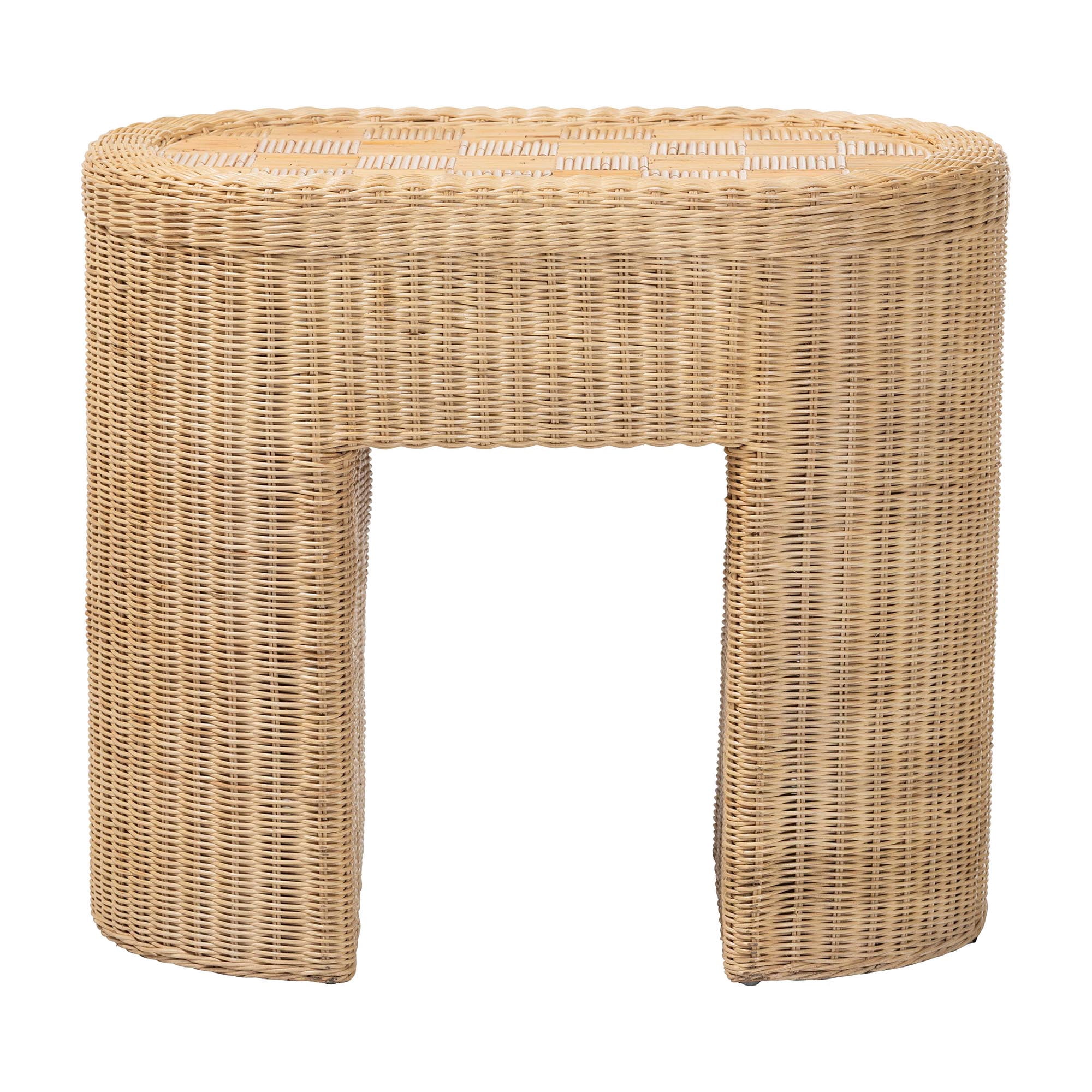 bali & pari Mimi Boho End Table, 1-Drawer, Natural Rattan