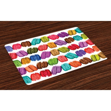 

Ambesonne Colorful Place Mats Set of 4 Coffee Shop Cookies Standard Size Multicolor