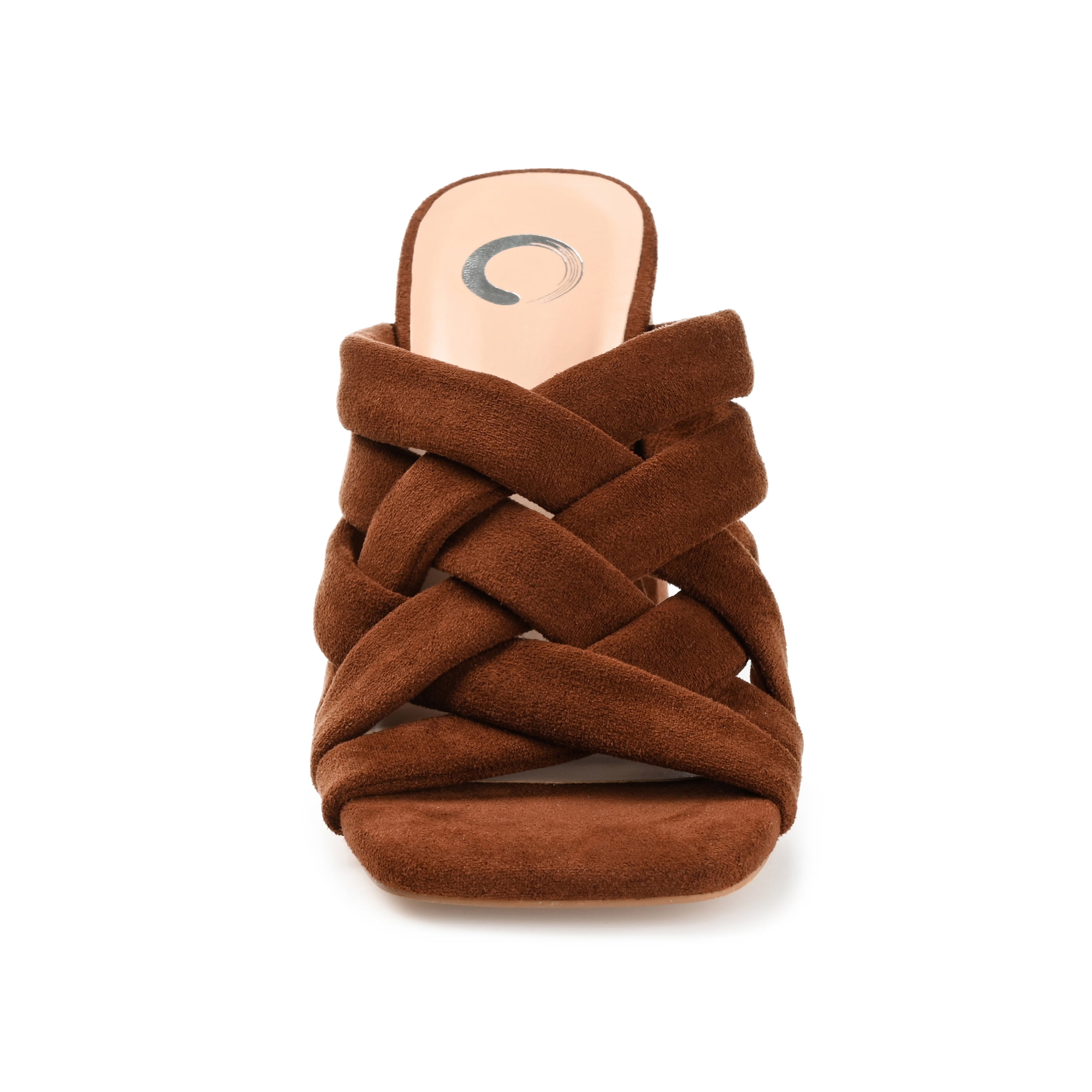 Journee Womens Dorisa Open Square Toe Block Heel Sandals