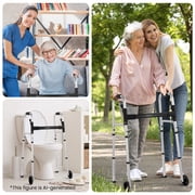 Naipo Folding Walkers for Seniors,Lightweight Mobility Walker with Trigger Release and Glide Skis,Silver