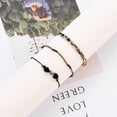 thumbnail image 5 of Conjunto de pulsera de cuentas tejidas para mujer de múltiples capas ajustable de 3 piezas, 5 of 5