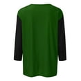 thumbnail image 5 of Basic T Shirts for Women Women's Fashion Casual Loose Regular 3/4 Sleeve Colored Round Neck Top, 5 of 5