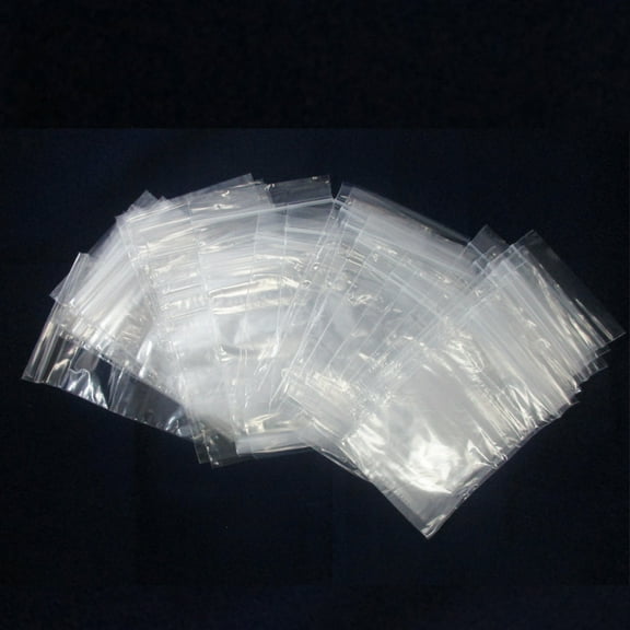 100 W 3" x 4" H Reclosable Clear Plastic Poly Bags Jewelry Bead Baggies