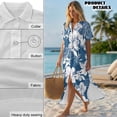 thumbnail image 5 of FUIALDOLG Blue Flower Design Summer Dresses for Women 2026 Casual Short Sleeve Button Down Maxi Dress Beach Swimsuit Cover Ups, 5 of 6
