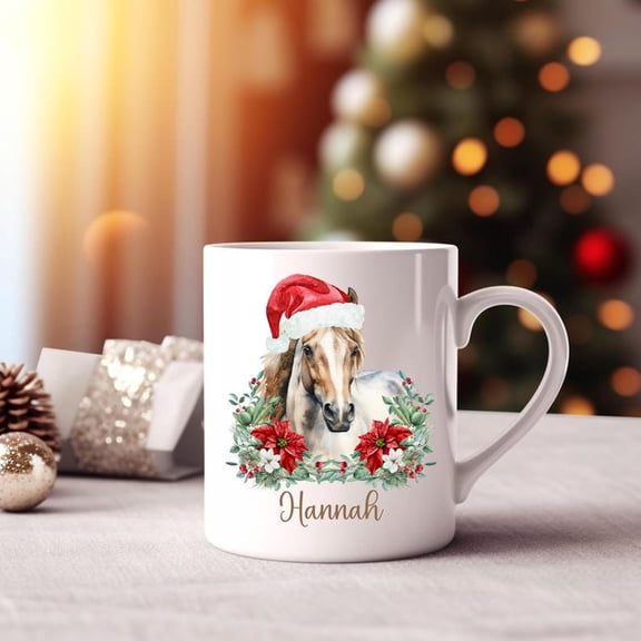 Horse CH1Ristmas Mug, Gift for Horse Lover, Coffee Lovers Mug, Horse Riding Gift, Horse CH1Ristmas Gift, Equestrian Gift