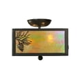 thumbnail image 4 of Meyda Tiffany 23211 10" Square Balsam Pine Flush Mount Ceiling Fixture - Bronze, 4 of 6