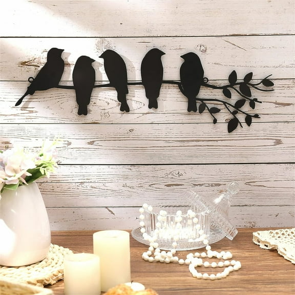 Gothic Black Metal Bird Wall Decor Vintage Boho Halloween Sculpture for Living Room Bedroom Bathroom & Kitchen - Dark Aesthetic Home Accessories, Spooky Gift Idea, Unique Housewarming Present"