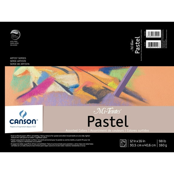 Canson Mi-Teintes Paper Pad, 12" x 16", Assorted Colors
