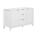 thumbnail image 6 of Tcbosik 47.2 Inch Buffet Cabinet with Storage, Farmhouse Sideboard with 2 Doors and 3 Drawers, Coffee Bar Cabinet with Adjustable Shelves, Cupboard for Kitchen, Living Room, White, 6 of 11