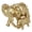 Gold Solid Elephant Animals 7" x 10" x 8", variant on 6" x 10" Gold Resin Bear Sculpture, by CosmoLiving by Cosmopolitan