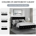 thumbnail image 5 of DreamCurship King Size Bed Frame, Black King Bed Frame with Headboard, Modern Velvet Upholstered Bed Frame, Black, 5 of 6