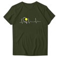 thumbnail image 2 of Pntutb Hauts Courts pour Femmes Liquidation Mode pour Femmes Imprimé Manches Courtes Blouse Ample Drôle Col Rond T-Shirt Hauts, 2 of 3