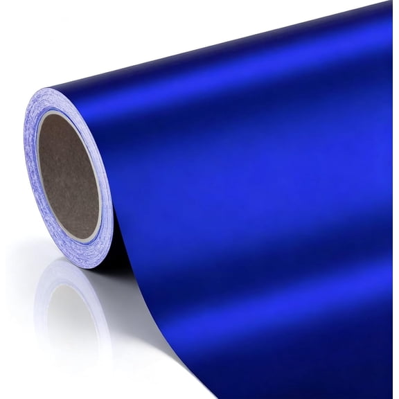 matte metallic texture silver wrapping paper, solid color, gift wrapping paper, perfect for Valentine's Day, birthdays, Christmas, graduation ceremonies, baby parties, weddings, DIY bouquets (blue)