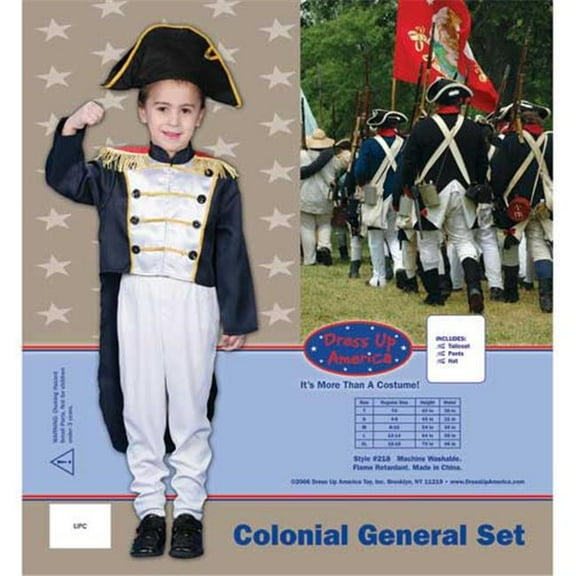 Dress Up America Colonial General Dress up Costume Set X-Large 16-18