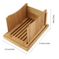 thumbnail image 3 of Guide Trancheuse Pliable en Bambou pour Pain avec Plateau Attrape-Miettes, 3 of 8