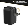 thumbnail image 3 of SCOSCHE HPDCA32 PowerVolt 32W Certified USB Type-C + USB Type-A Fast Wall Charger Power Delivery 3.0 Compatible with All USB-C and USB-A Devices, Black, 3 of 6