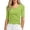 A-Green16, variant on Women's V Neck Elbow Sleeve T Shirt Solid Fitted Casual Basic Layering Daily Wear Tops