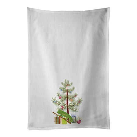 

Chameleon Merry Christmas White Kitchen Towel Set of 2 19 in x 28 in