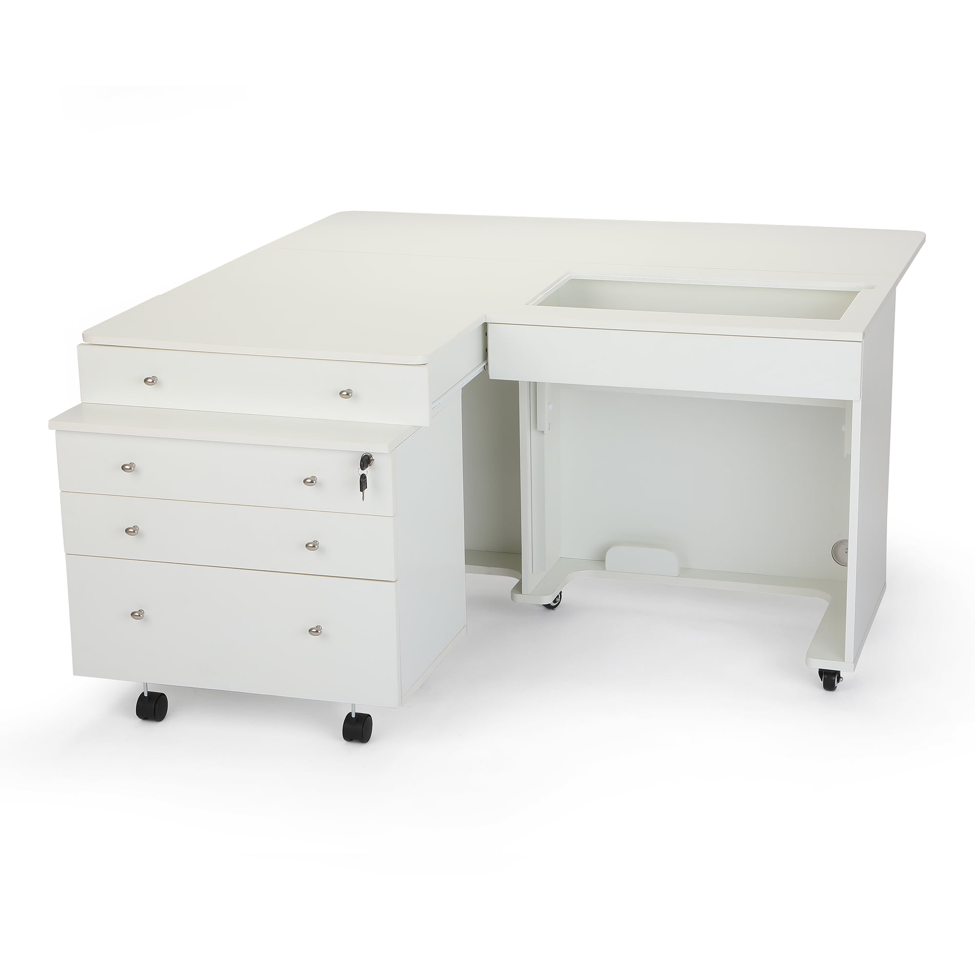 Kangaroo Ii Sewing Cabinet And Table W/ Lift And Storage, 2 Finishes