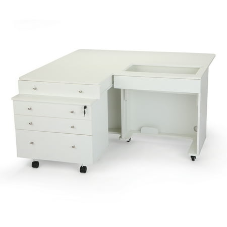 Kangaroo II Sewing Cabinet and Table w/ Lift and Storage, 2