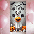 thumbnail image 2 of Decorative Design Happy Halloween Banner Animal Theme Pumpkin Decor Ghost Costume Bat Decoration for Halloween Party Indoor Decoration Outdoor Celebration, 2 of 9