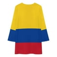 thumbnail image 3 of Flag of Colombia Loose Dress Evening Dress Summer Dresses for Women Luxury Dress Long Sleeved Dress, 3 of 4