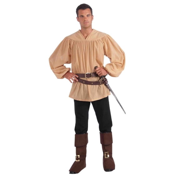 Beige Medieval Man Adult Costume Shirt One Size Fits Most