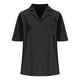 thumbnail image 4 of Camisas de Manga Corta para las Mujeres Casual Cuello en V Sólido, Mezcla de Algodón Moda de Verano Blusa Superior, 4 of 8