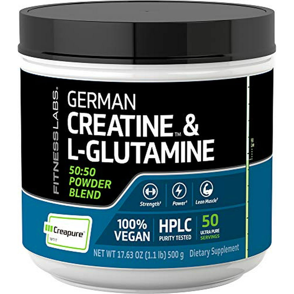 Fitness Labs Creatine and LGlutamine, 500 Grams Contains Only Pure