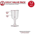 thumbnail image 5 of Copa de Vino de Plástico Transparente Reciclable - Copa de Vino Inastillable - Vasos Desechables Y Reutilizables para Champán, Postre 24 Piezas, 5 of 5