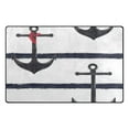 thumbnail image 2 of Nautical Anchor Print Soft Polyester Area Rug 31''x20'', Non Slip, Memory Foam, Water Absorbent, 2 of 7