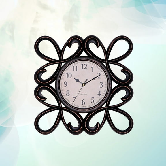 FRCOLOR Non Ticking Silent Wall Clock Kitchen Clocks Decorative Black