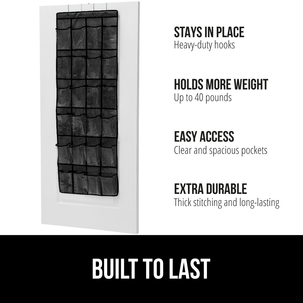 Gorilla Grip 24 Pocket Over the Door Organizer, Black photo 2