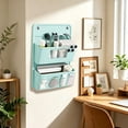 thumbnail image 5 of Wall Mounted Storage Organizer With 2 Layered Pockets Wall Hanging Cloth Bag For Dormitory Bedroom, 5 of 6