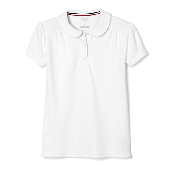 Camisa tipo polo French Toast 10‑12 US blanca con cuello Peter Pan