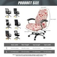 thumbnail image 6 of SCRAWLGOD Leaf Love Red White Valentine's Day Non-Slip Cover for Office Chair Seat Breathable Easy to Install Boss Chair Slipcovers Dustproof Gaming Chair Covers, L, 6 of 7