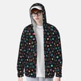 thumbnail image 2 of Balery Multi-Colored Stars Sudadera ligera de manga larga con capucha y protección solar UPF 50+ para hombre y mujer, ideal para pesca y running-Medium, 2 of 7