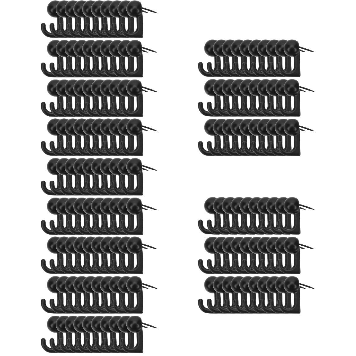 HONITANO Black Metal Picture Hanging Hooks 150 Pieces for Home, Office, and Art Display Use
