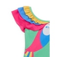 thumbnail image 3 of Wonder Nation Baby and Toddler Girl Ruffle One Shoulder Swimsuit, 1-Piece, Sizes 12M-5T, 3 of 4