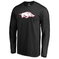 thumbnail image 2 of Men's Black Arkansas Razorbacks Primary Logo Long Sleeve T-Shirt, 2 of 3
