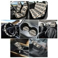thumbnail image 2 of Renewold Car Seat Cover Full Set 11 PCS, with Steering Wheel Headrest Handbrake Gear Shift Knob Cover Cup Coasters Auto Seat Cover Accessories, Southwest American Tribal Blue Brown, 2 of 7
