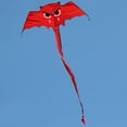 thumbnail image 3 of Juguete de cometa de murciélago de dibujos animados, juguetes de animales de cola larga, juego de 59x22 pulgadas, juguetes voladores deportivos para rojo kusrkot Cometa voladora, 3 of 8