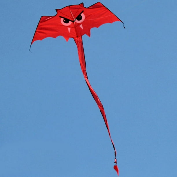 Línea voladora plegable Cometa Animal con cola Gran diversión 150x55cm Actividades fáciles rojo Cola Cometa voladora