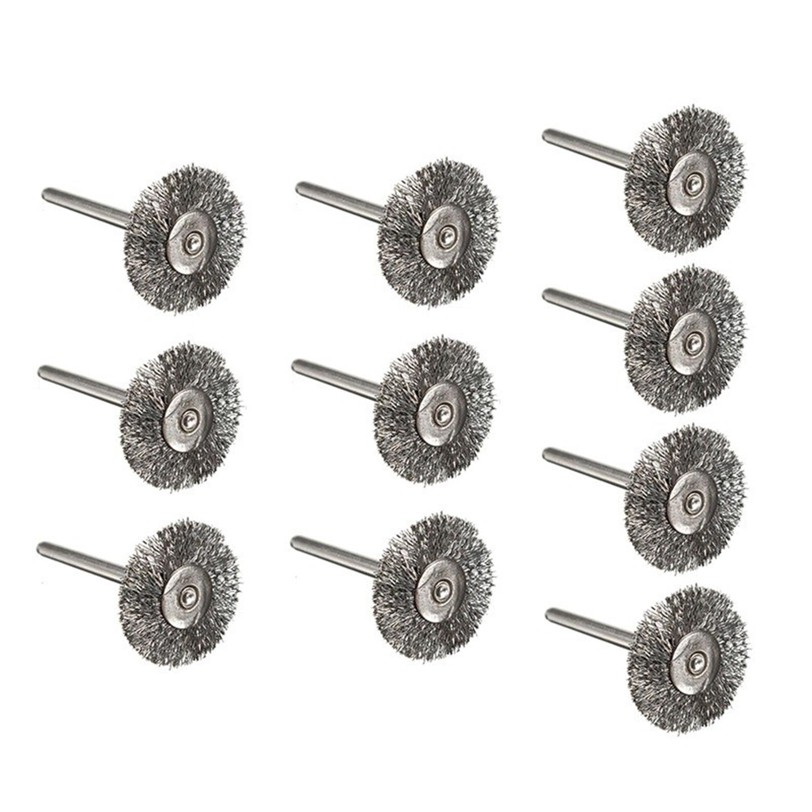 10 Pieces Steel wire Brush Cleaning Rust and for Power Drill Attachment ...