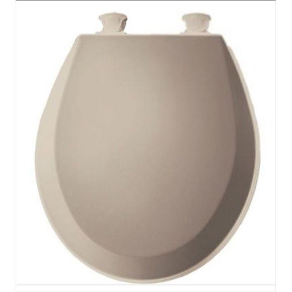 14.375 in.W Lift-Off Round Closed Front Toilet Seat in Fawn Beige