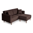 thumbnail image 3 of Sala Modular Sofá Cama Reversible de Lino Chocolate Modelo Ritz, 3 of 9