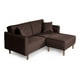 thumbnail image 3 of Sala Modular Sofá Cama Reversible de Lino Chocolate Modelo Ritz, 3 of 9