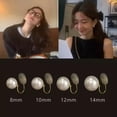 thumbnail image 2 of GKNET Pearl Ear Clip Fashion Without Ear Hole Earings Simple Ear Cuff Fake Piercing-14mm, 2 of 9
